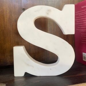 Marble letter “S” - home decor